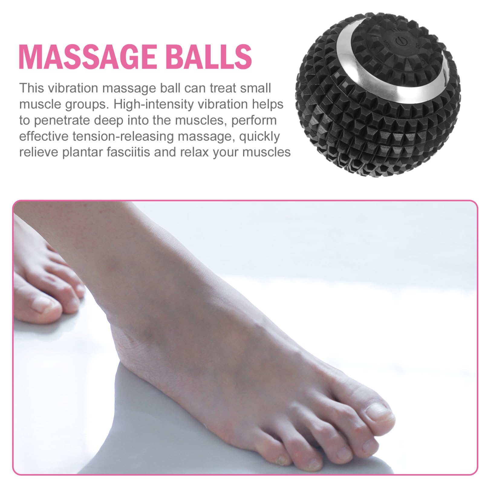 Rodillo Para Fascia y Pelota De Masaje Eléctrica Bolas De Masaje Premium Para Pies y Manos De Dolores Musculares