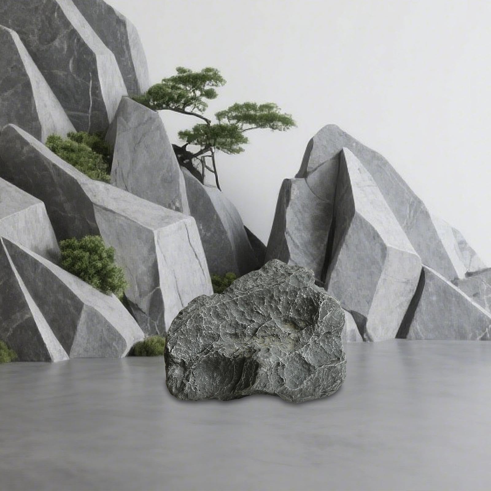 Roccia Artificiale per Paesaggio, Scultura Decorativa in Schiuma, Statuetta da Giardino per Esterni, Ornamento per Roccia, Modello Realistico, Style I