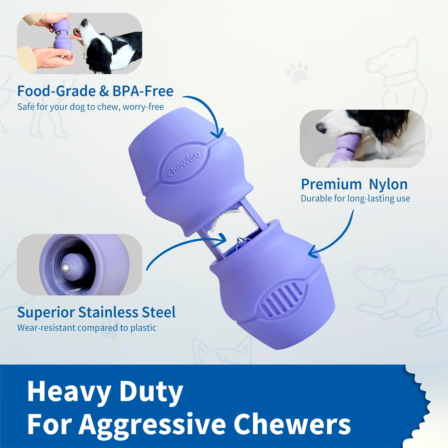 PetClan Chewise Bully Stick Holder, Ultimate Secure Heavy Duty, BPA-Free Safety Device for Dogs, Fits Various Bully Sticks and Dog Sizes