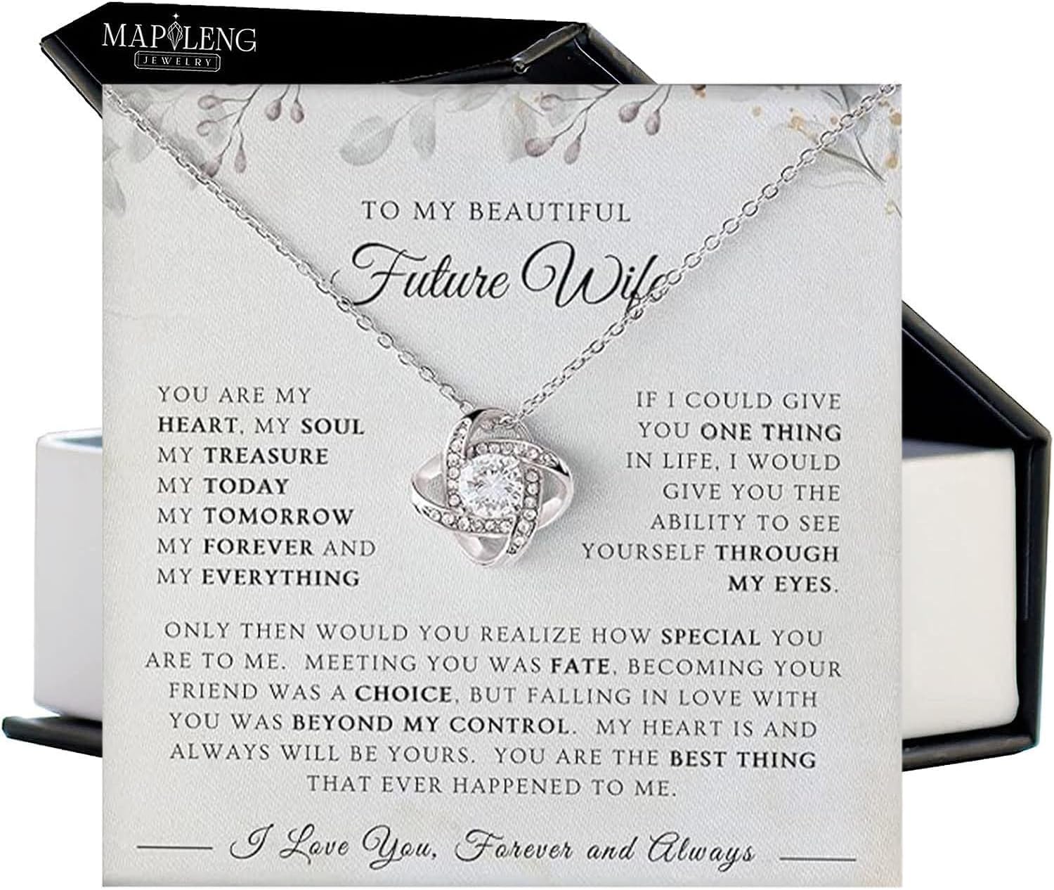 To My Future Wife Necklace, Fiance Necklace, Fiance Gift, Fiance Birthday Gift, Engagement Gifts, Bride To Be Gift, Fiance Gift For Her, Engagement Necklace, Wife Gift, Necklace for Girlfriend