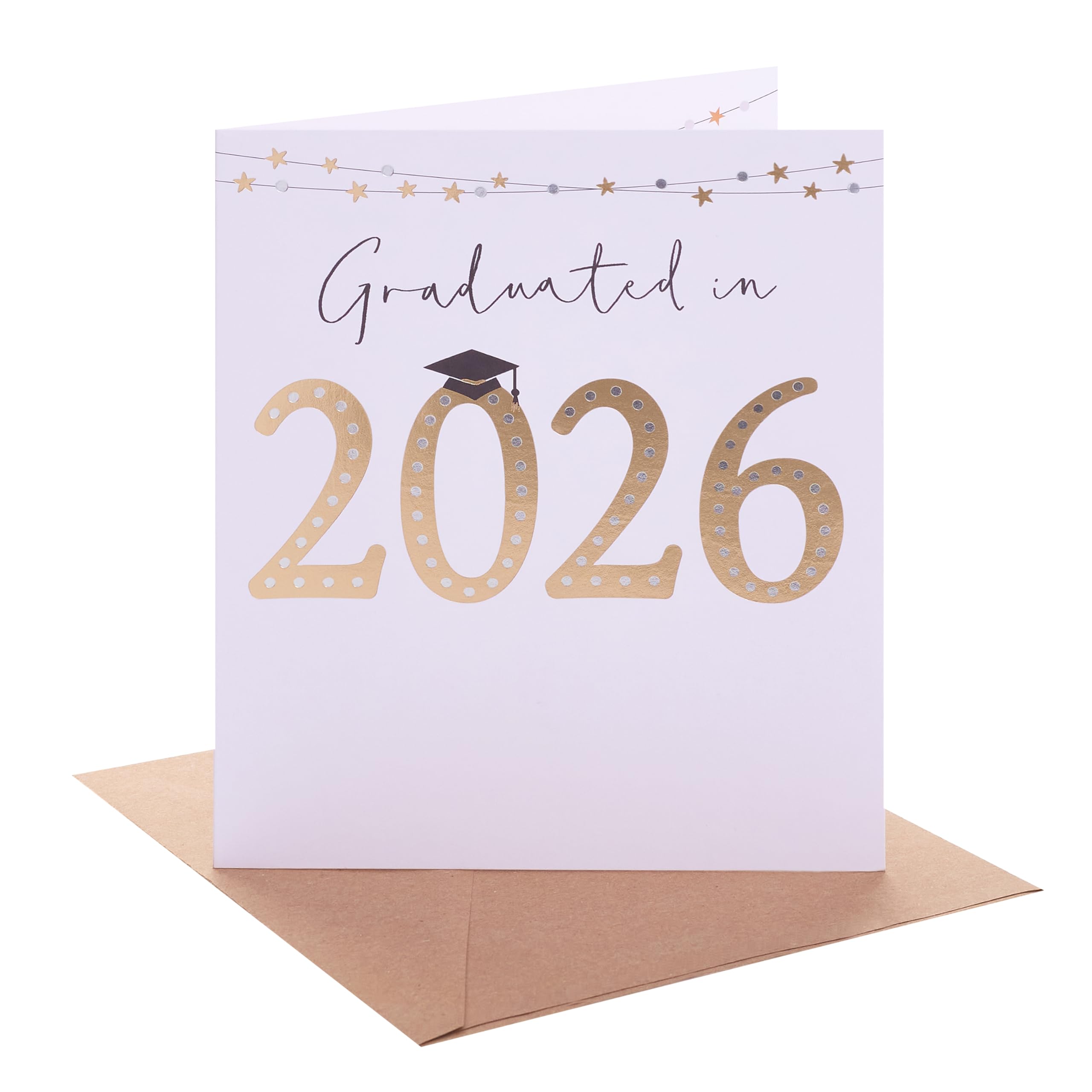 UK Greetings | Congratulations Card for Graduation | Congratulations/Proud of You | Her/Him | Graduation 2026 Design | With Envelope | 15.9 x 18.4 cm