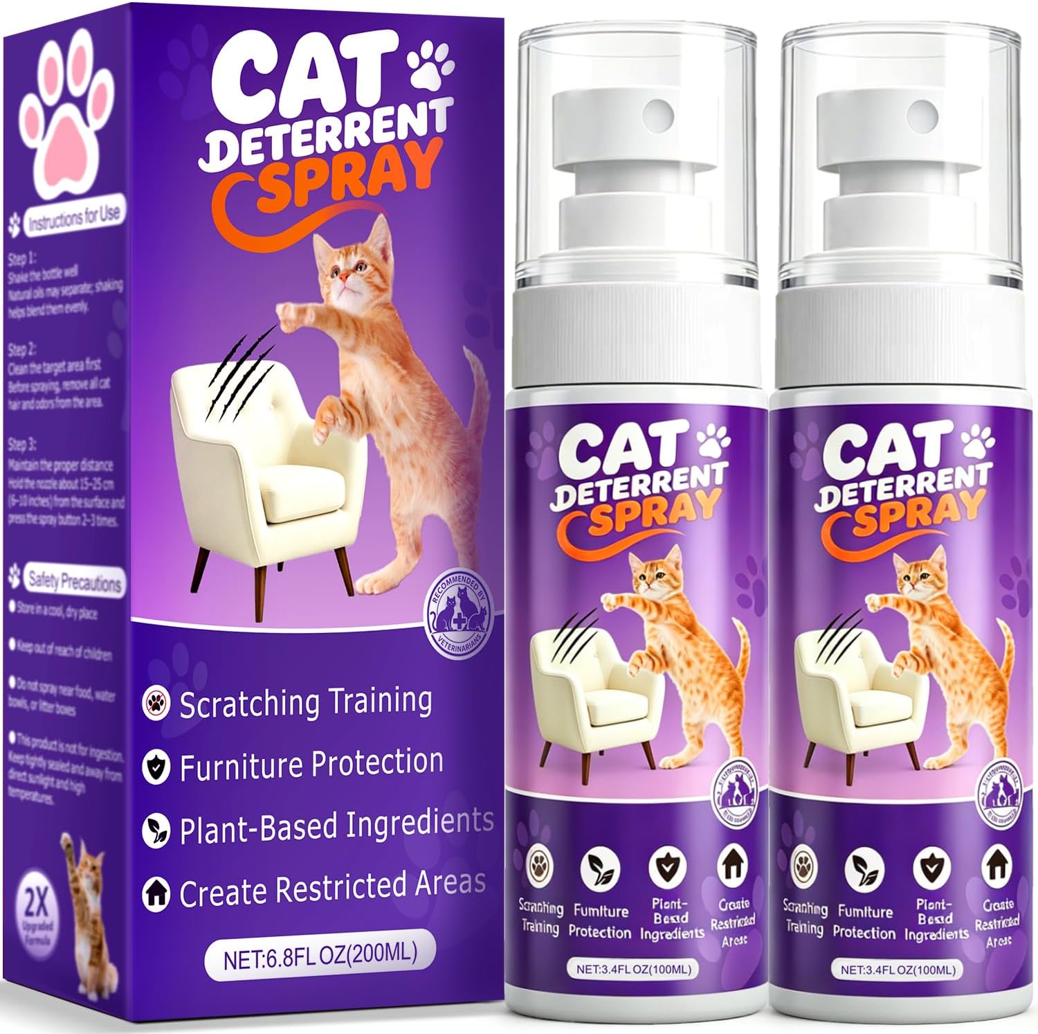 Cat Deterrent Spray 2 Pack