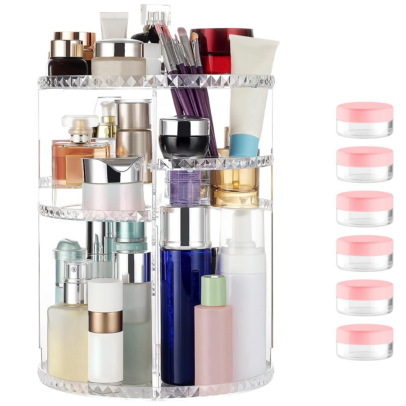360° Drehbarer Make-up Organizer – 7 Schichten, 23cm Durchmesser, Für Schminktisch & Bad