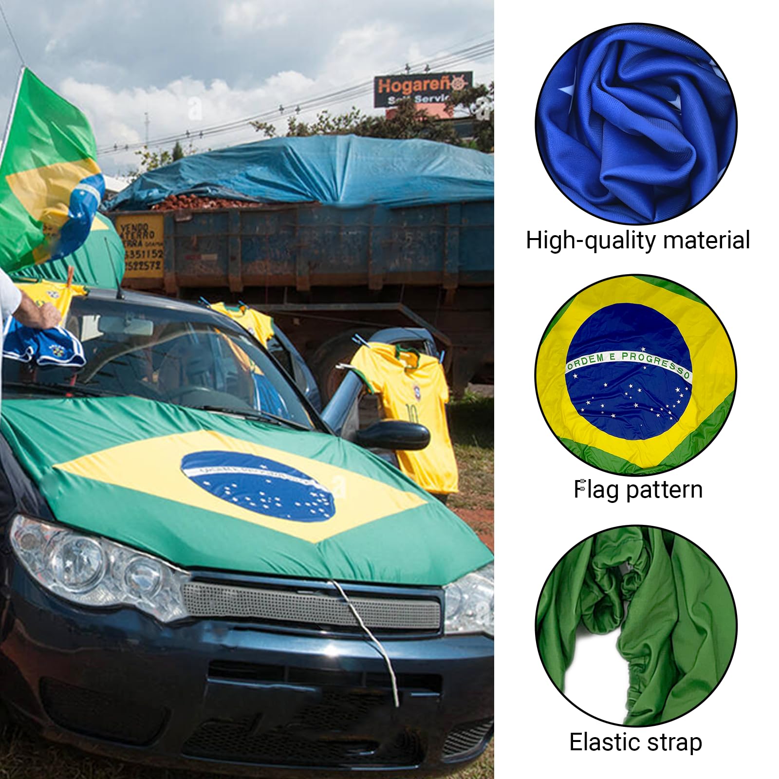 Amazon.com: Brazil Car Hood Flag Cover – 2026 World Cup & Game Day