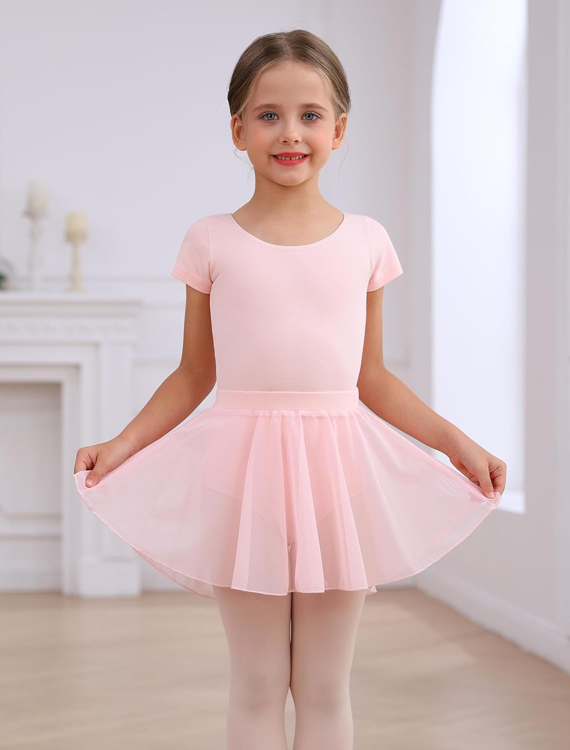 Ballet Leotards Skirt and Tights Combo for Girls Toddler Dance Classical Gymnastics Leotard Dresses Tutu - Image 3