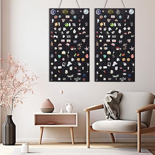 Vista 24 de 2 Pink Circle Wall Hanging Brooch Pin Organizer,Pin Collection Display Case,pin Board for Enamel pins,Holds Up to 76 Pins.(Not Include Any