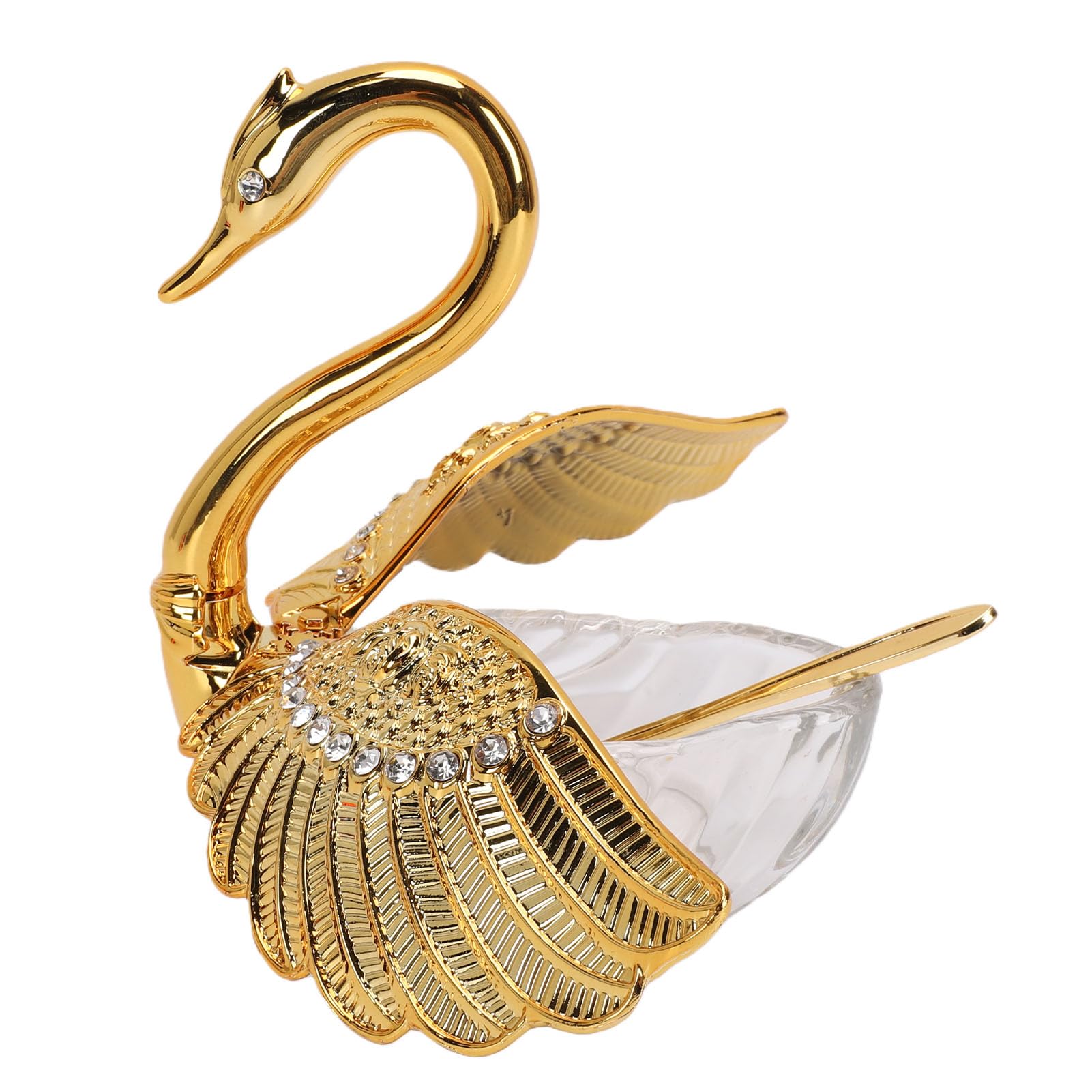 Ejoyous Barattolo Cigno Contenitore per Zucchero con Cucchiaio, Scatola per Condimenti in Plastica e Vetro, Barattolo Decorativo 15 X 8 X 15 Cm per Tavolo da Pranzo, da, Tavolo da Pranzo, Bar
