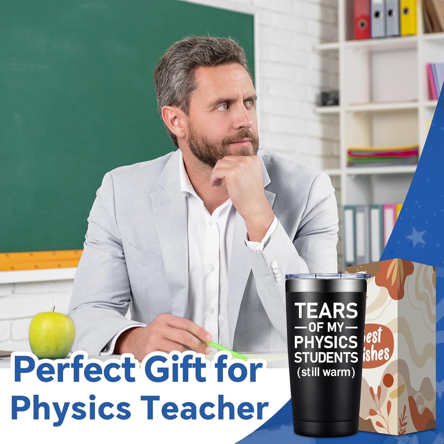 Physics Teacher Gifts - Christmas Physics Gifts for Men - Appreciation, Graduation Gift for Phys Math Teacher College Professor - 20oz Tumbler