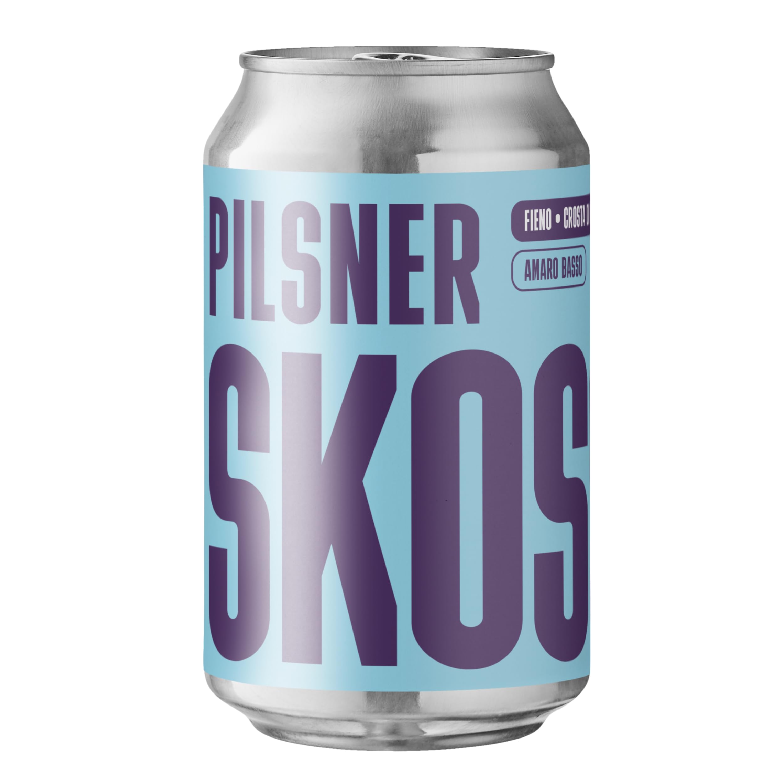 SKOSSA Pilsner Analcolica | 12 Lattine da 33 cl, Birra Lager Italiana Fresca e Leggera con Note Erbacee e Di Malto, Bevuta Secca e Pulita, Lattina in Alluminio Riciclabile, Alcohol Free