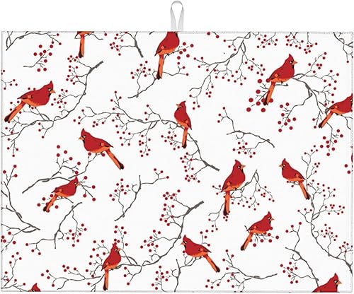 Miniatura 8 de Tapete de secado de platos de microfibra retro atómica de mediados de siglo para encimera de cocina, 18 x 24 pulgadas, color amarillo, tapete Atomic