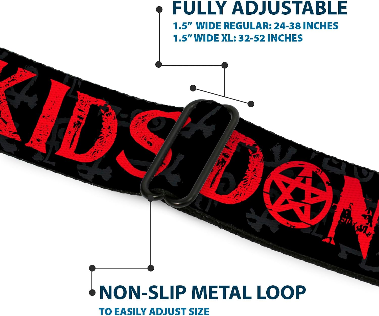 Supernatural Seatbelt Buckle Belt, Well Kids Dont Try This at Home Symbols