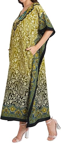 Miniatura 6 de Miss Lavish London Vestidos de caftán para mujer, pareos de playa, tallas grandes, caftanes africanos y de Dubái, ideales para ropa de descanso