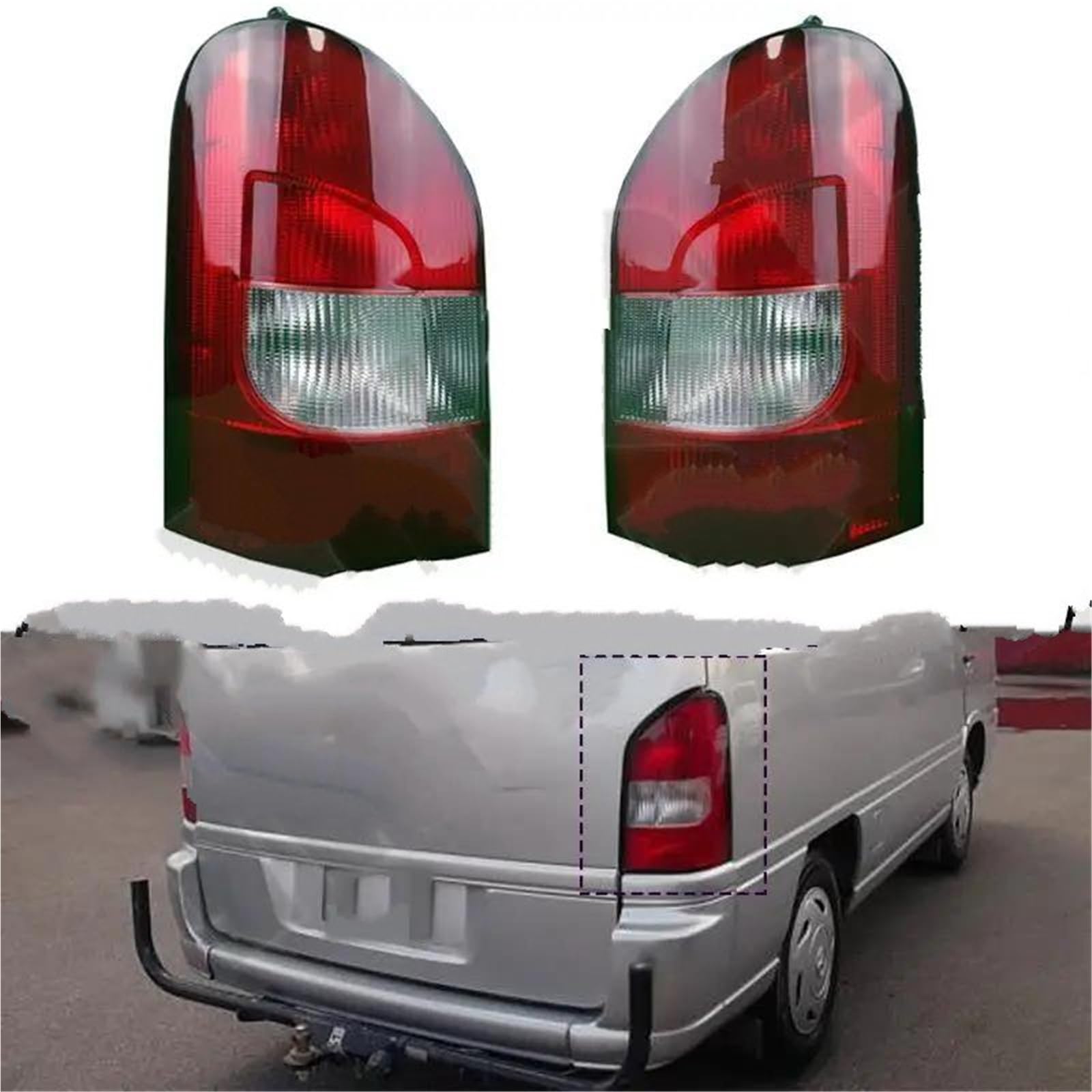 Luz Trasera Luces Traseras Izquierda Y Derecha Coche Marcha Atrás, Freno Posición, Para Mercedes Para Benz MB VAN MB100 MB140 1999-2005(Izquierda)