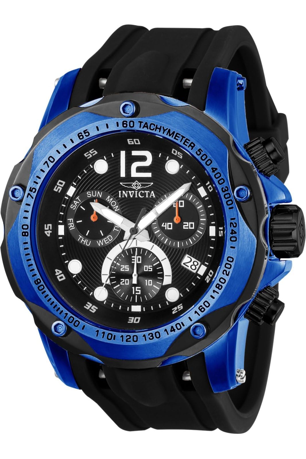 Invicta Stainless Steel Speedway Chronograph Black Dial Analog Watch for Men - 20074, Silver Band (B015IEJ5QM) Amazon Price History, Amazon Price Tracker