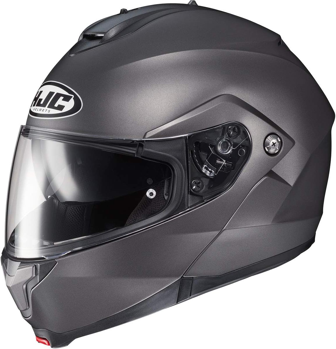 HJC Helmets HJC C 91 Solid Men's Street Motorcycle helmet - Semi-Flat Titanium/X-Large, Silver