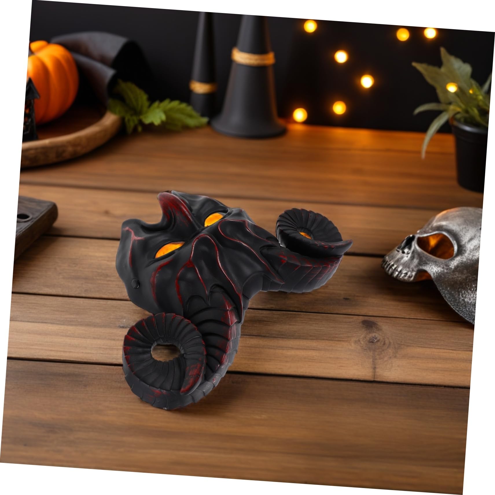 WOONEKY 2 maschera corno maschera con corna ariete spaventosa cosplay PR