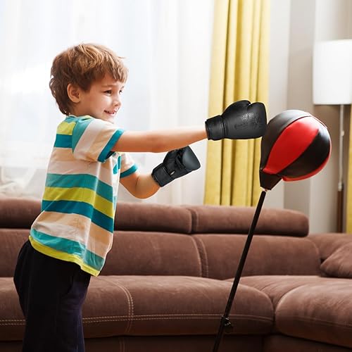 Miniatura 6 de Guantes de boxeo para niños y niñas, guantes de entrenamiento de boxeo para jóvenes de 3 a 15 años, guantes de boxeo de boxeo para saco de boxeo,