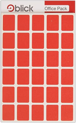 Blick Labels, Red, Self Adhesive Stickers Office Pack, Rectangular, 19mm x 25mm, 960 Labels, for Home, Office, Family, School, Letters