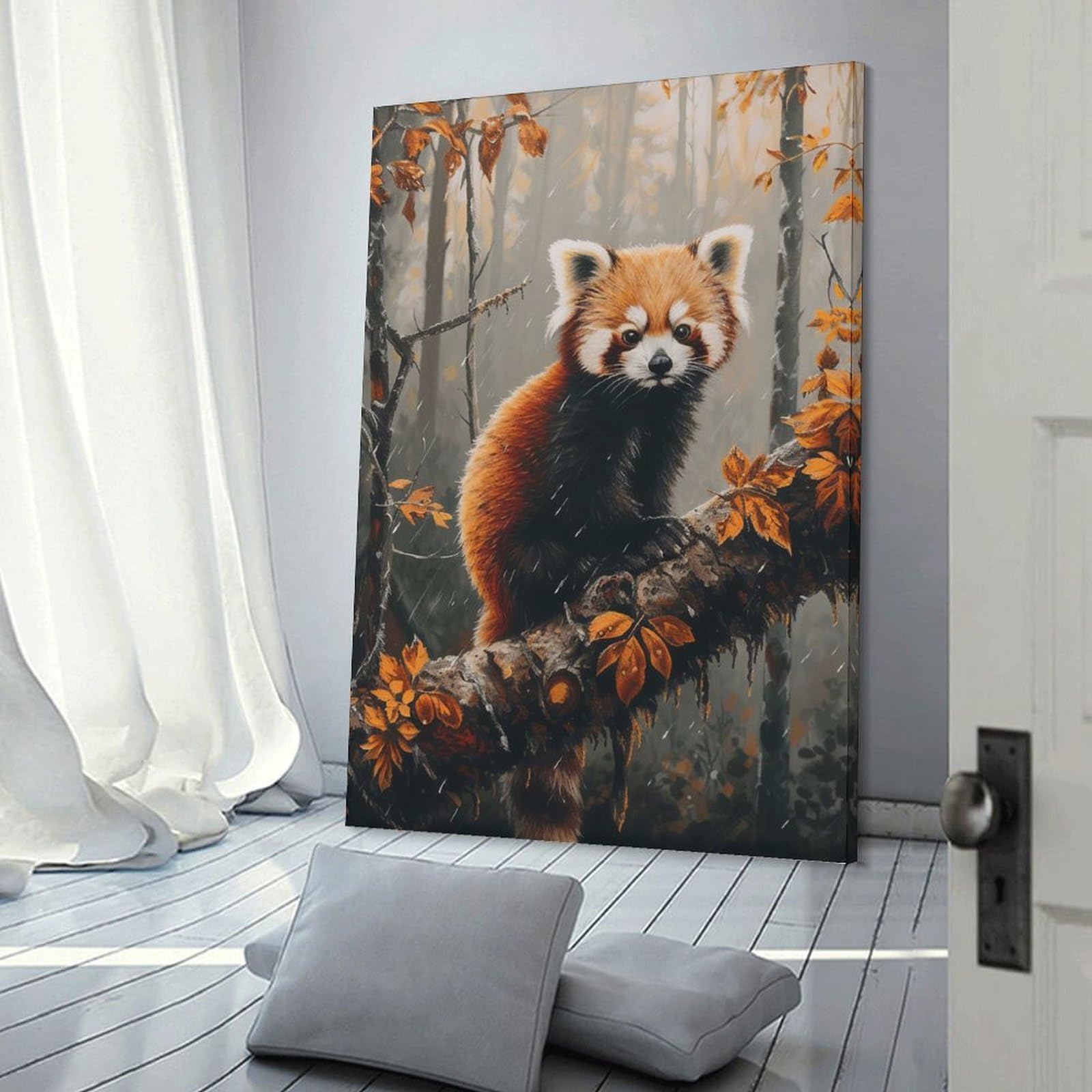 Junmoney Autumn Mists Guardian Room Decor Wall Art 24x36inch(60x90cm), for Bedroom, Guest Room Or Reading Nook, An Easy Wall Refresh for Bedrooms