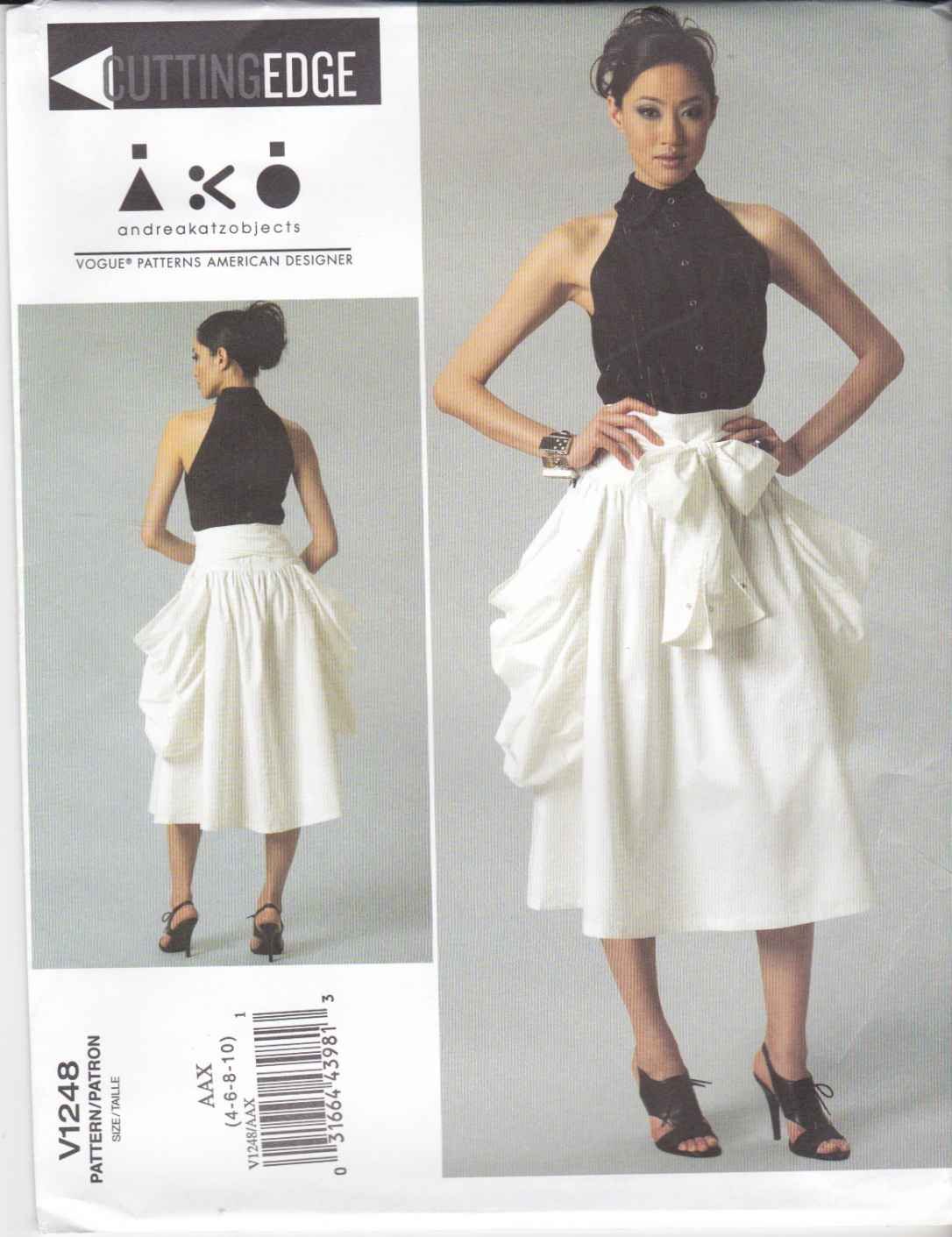 Patron V1248 Vogue Patterns ensemble haut et jupe femme tailles 34-38