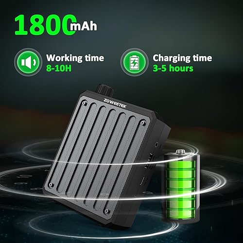 Miniatura 3 de ZOWEETEK Amplificador de voz Bluetooth para profesores, amplificador de voz, micrófono, auriculares, amplificador de voz portátil para aula