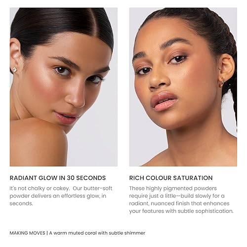 Miniatura 4 de Colorete en polvo de maquillaje  "Making Moves" - 0.141 oz (4 g) - Rubores en polvo pigmentados y ligeros para un brillo radiante y natural