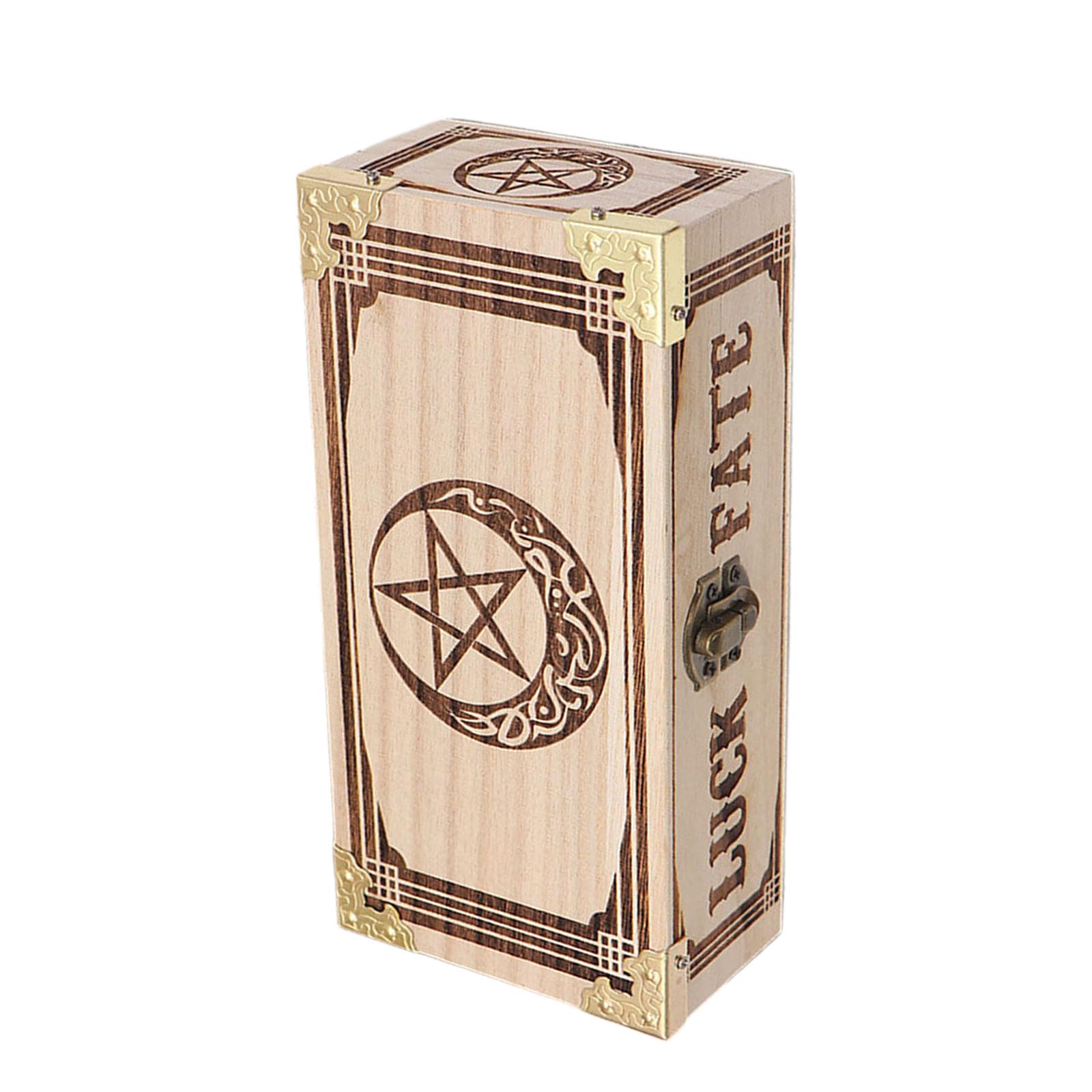 GMBYLBY Tarot Deck Game Card Organizers Storage Box Tarot Deck Holder Container Tarots Cards Case Holder Wood Tarots Card Box Empty Storage Case