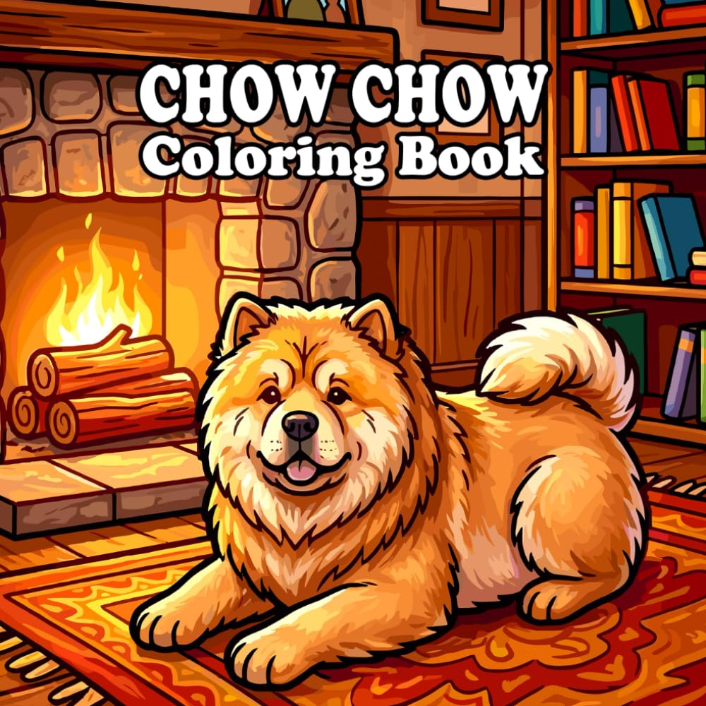 chow chow coloring book: Featuring 50 Adorable Chow Chow Designs for Stress Relief and Creativity