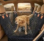 PawRider Hard Bottom Back Seat Extender for Dogs – Waterproof Dog Car Seat Cover & Hammock with Thick Foam Padding, Non-Slip Platform Dog Bed, Back Seat Protector for SUV, Truck, Sedan