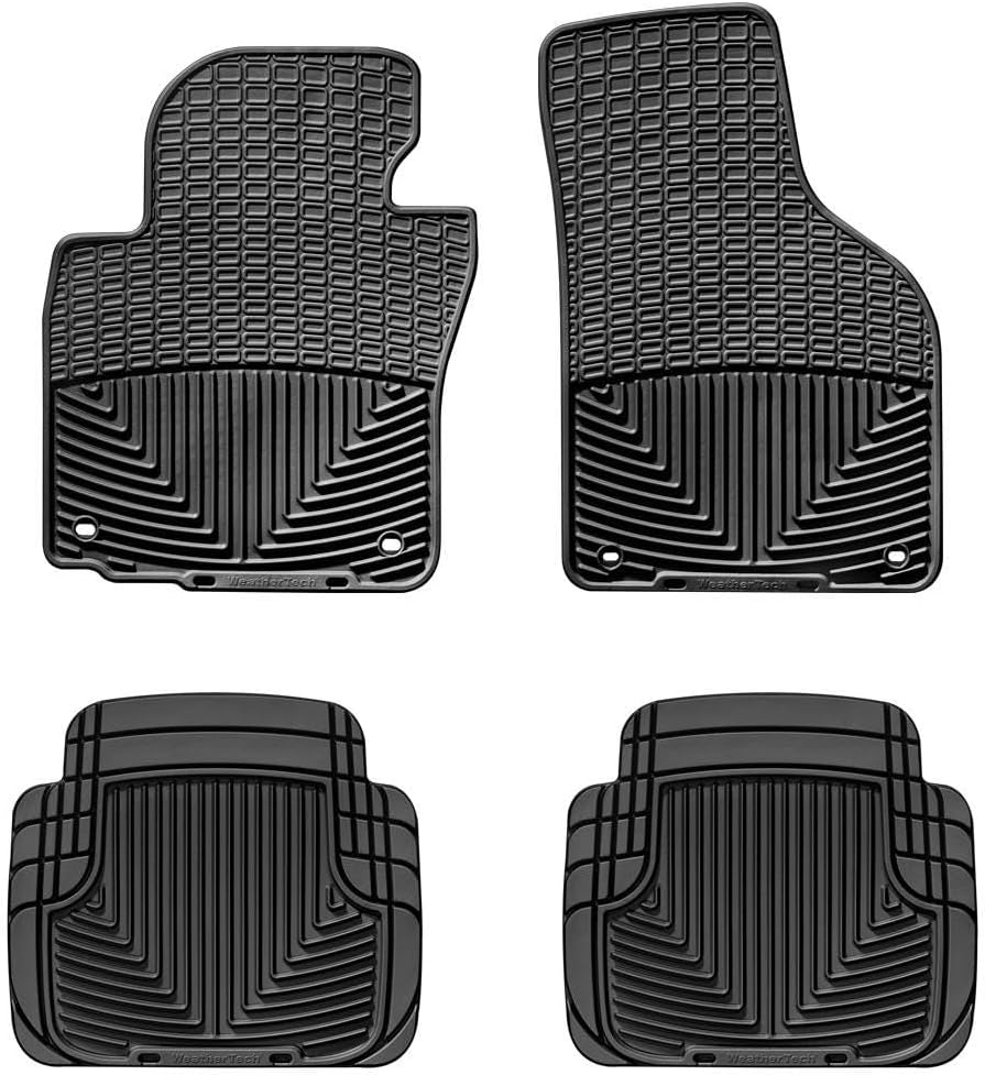 WeatherTech All-Weather Floor Mats for VW Eos, Golf GTI, Golf R - 1st & 2nd Row (W53-W50), Black