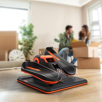 UPREIGN Under Desk Elliptical, Portable Seated Elliptical Exercise Machine, with Touch Screen Control Panel and Remote Control for Home or Office Use. Wireless Connectivity Enabled.