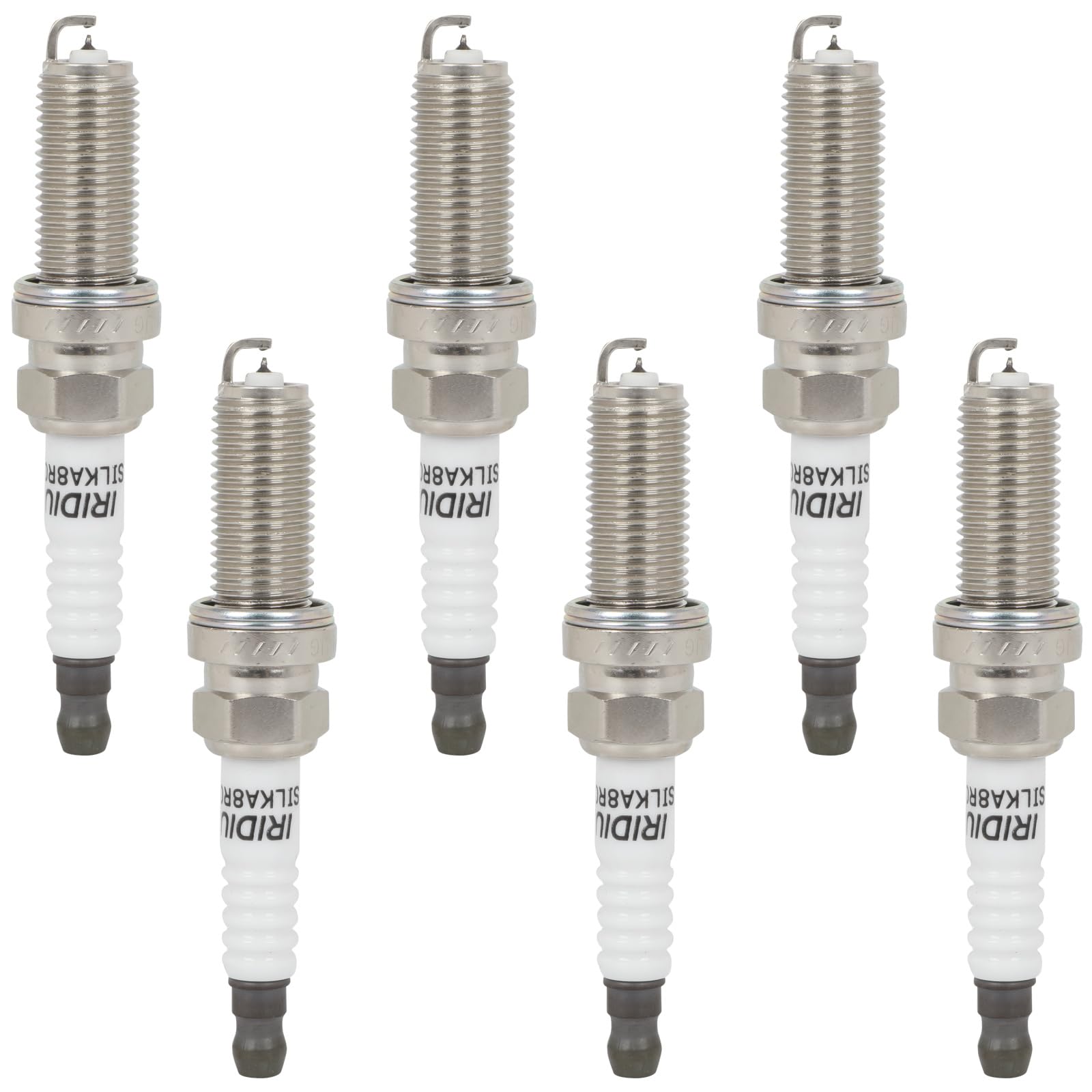 ECCPP Spark Plug Platinum Iridium Fit for Maserati for Ghibli 2014-2020,for Maserati for Levant 2017-2020 Replacement for 96372 (6 Spark Plugs)