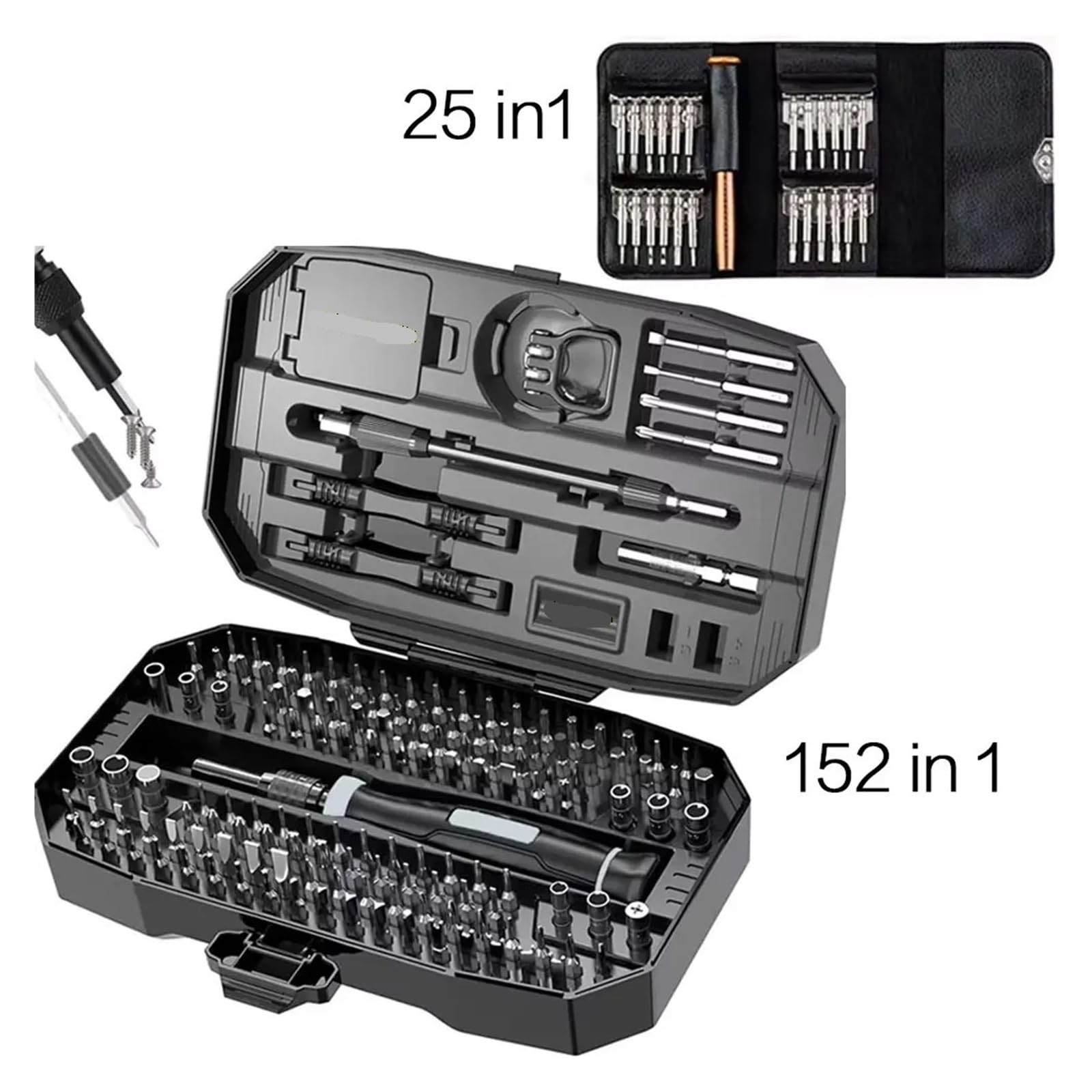 Generico Juego de Destornilladores, Kit Herramientas for computadora portátil, reparación computadoras 152/25 en 1 T5 T6 Torx