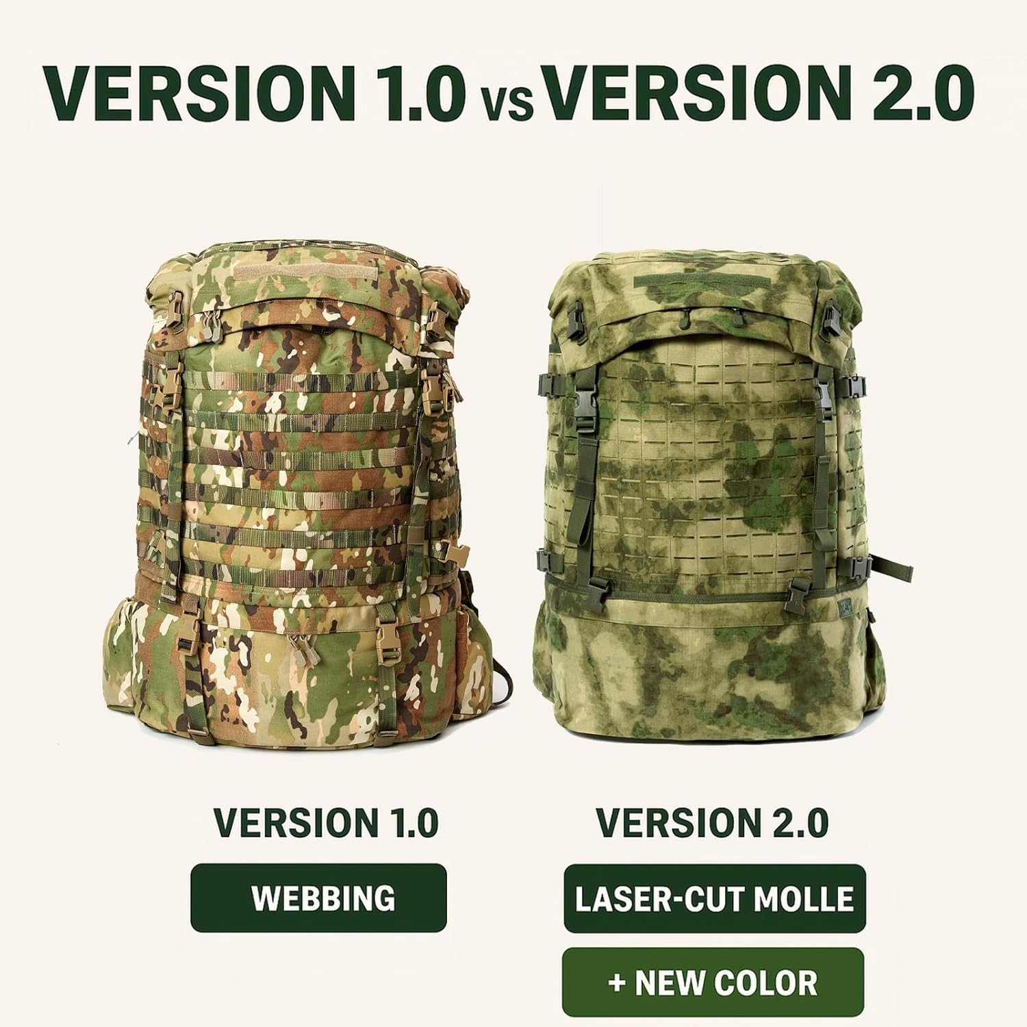 MT FILBE 100L Modular Rucksack System Military Ruck with External ABS Frame, Detachable Assault Pack & Hydration Carrier - Image 2