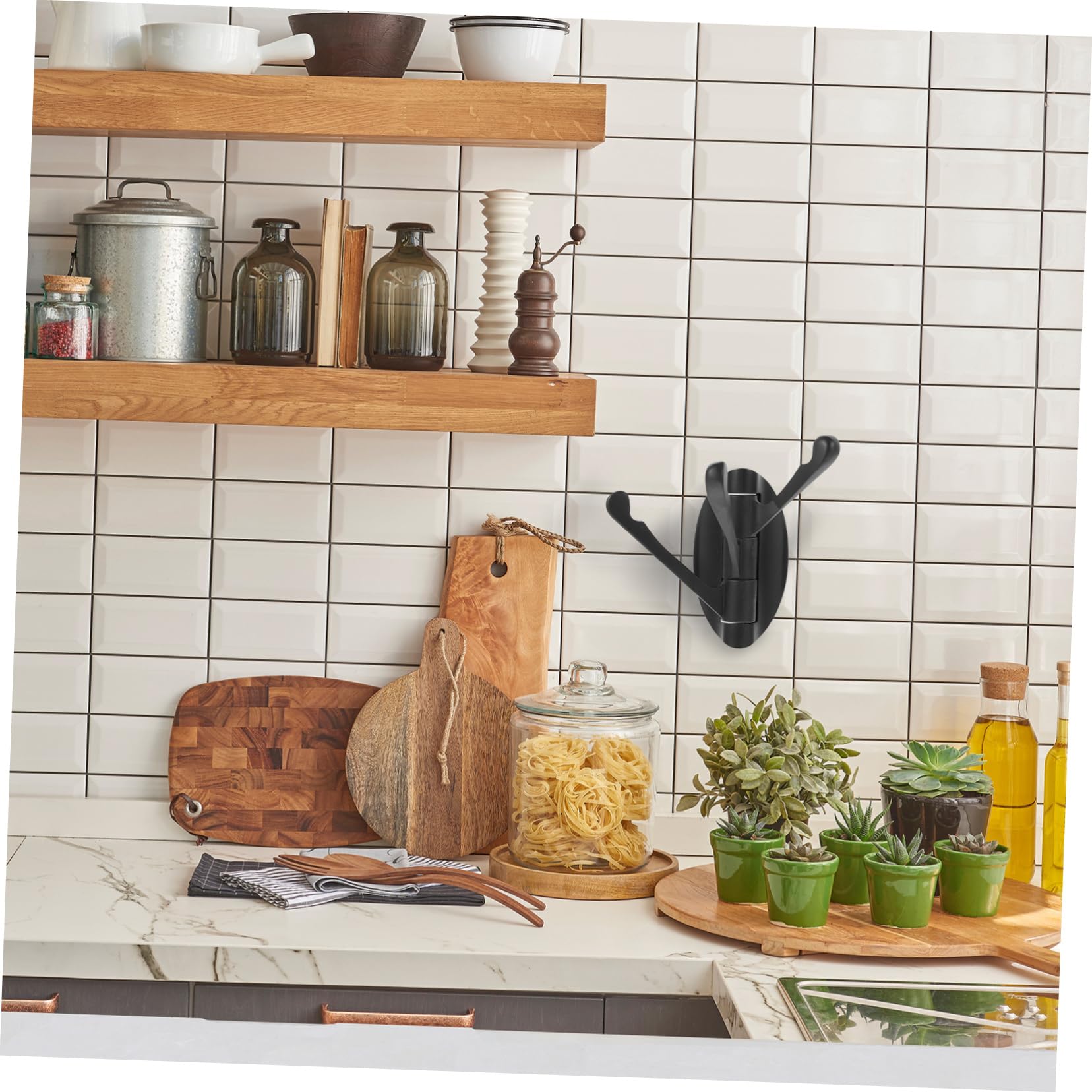 Angoily 5pezzi Gancio Appendiabiti Girevole Metallo Con Bracci Rotanti Supporto Murale Per Asciugamani e Abbigliamento Facile Installazione Per Bagno e Cucina Design Elegante e Funzionale