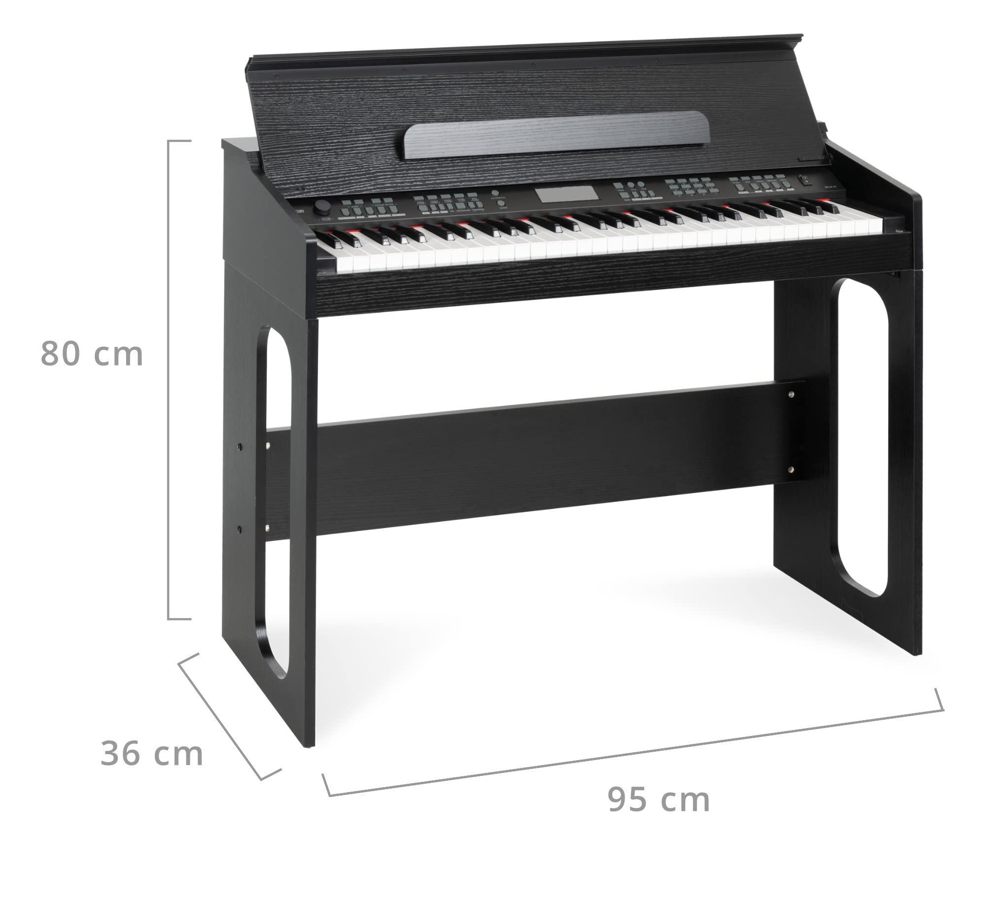 FunKey DP-61 III Keyboard con 61 Tasti in Design Digital Piano Nero | Keyboard compatto in design Digital Piano, 61 tasti keyboard con sensibilità al tocco, 300 suoni, Polifonia a 32 voci, Pedale