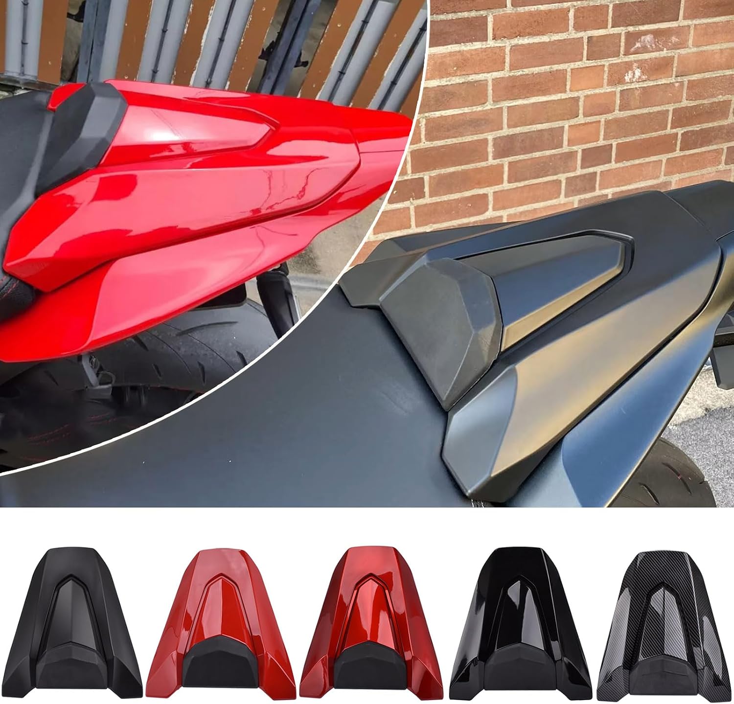Motorcycle Rear Pillion CB650R Passenger Seat Cowl Back Cover,Rear Racing Seat Fairing fit for HO&N&DA CB650R CBR650R Accessories 2024 2025 (Carbon Look)