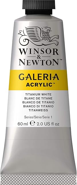 Winsor & Newton SG Education GAL 2120644 Full Range of Galeria Acrylic, 60 mL Tube, Titanium White
