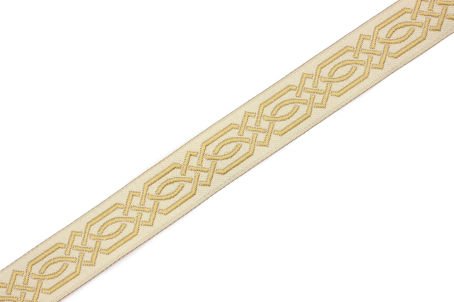 10.9 Yards Spool 0.79 inches Wide Golden Celtic Claddagh Celtic Embroidered Woven Jacquard Ribbon 20272