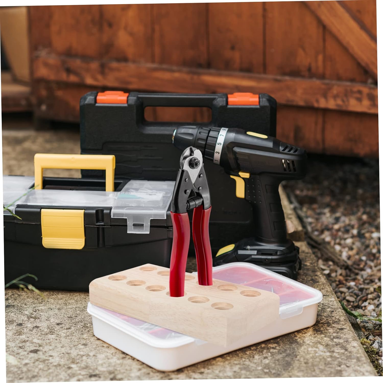 12holes Wooden Pliers Organizer Hardwood Storage Rack for Pliers Efficient Tool Holder for Workspaces for Use Easy to