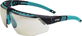 Uvex by Honeywell Avatar Safety Glasses, Teal Frame with SCT-Reflect 50 Lens & Anti-Scratch Hardcoat (S2884)
