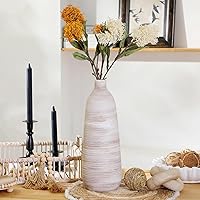 Vista 13 de ALMA Jarrón de suelo alto negro para hierba de las pampas, jarrón gris extra grande de 18 pulgadas para decoración del hogar, jarrones de cerámica