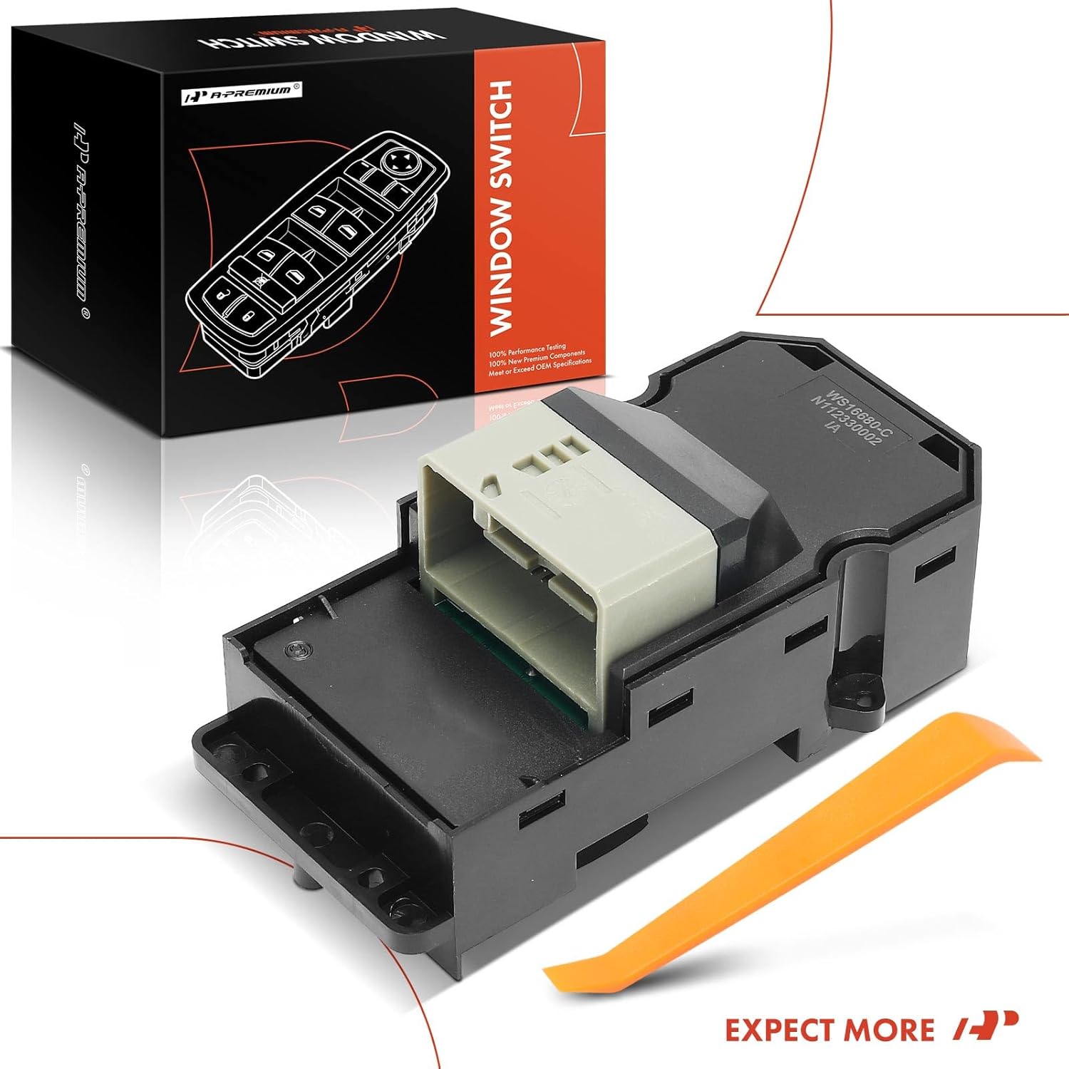 A-Premium Power Window Switch Compatible with Honda Accord 2014 2015 2016 2017, Front Right Passenger Side, Replace# 35760T2AA01