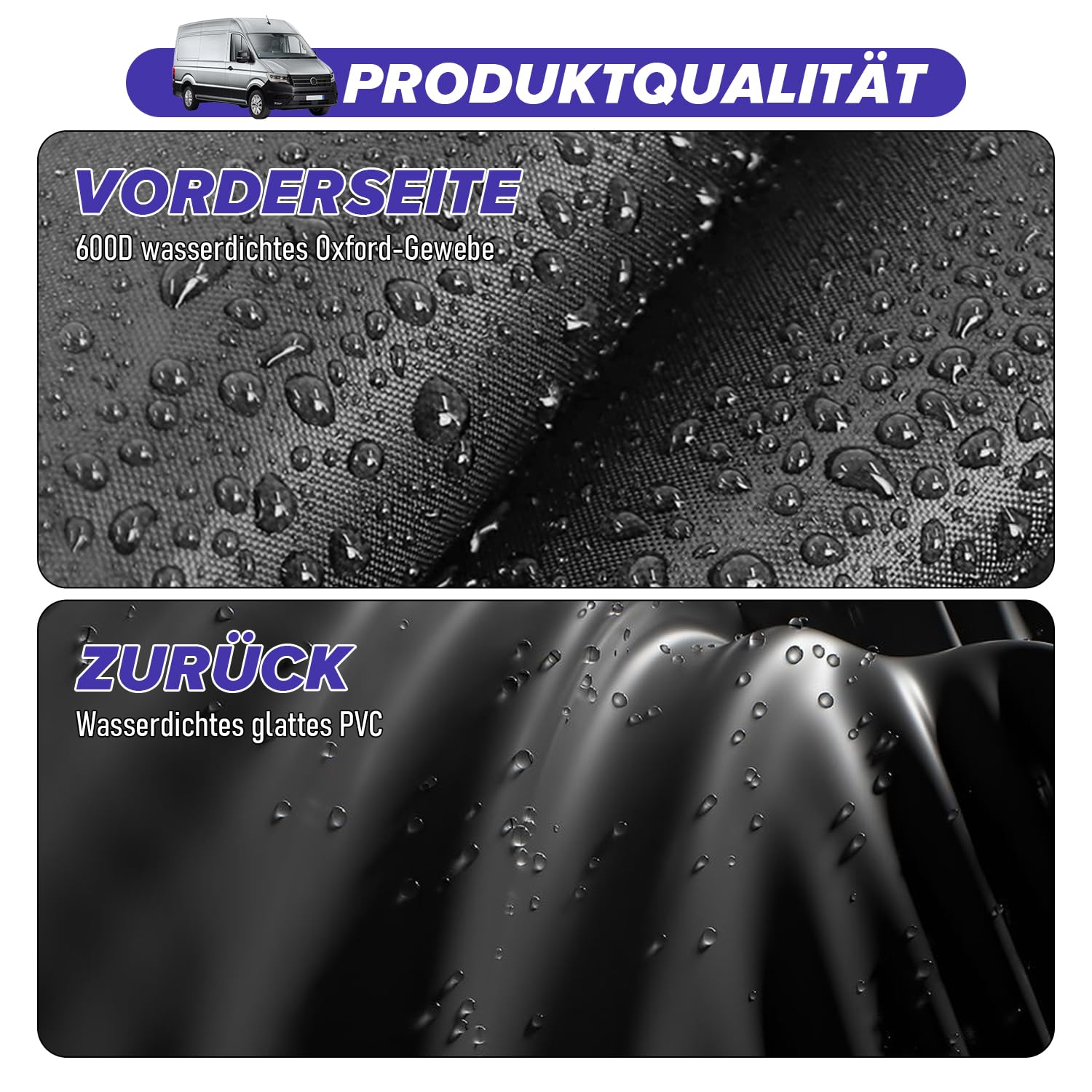 Housse Pare-Brise VW Crafter 2018-2023 – 600D Étanché – Anti-UV Gel Glace Poussière – MaxEarn Deluxe
