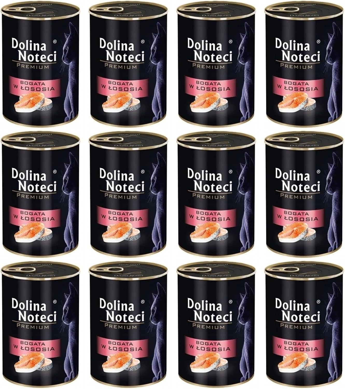 Dolina Noteci Glutenfrei Premium mokra karma dla kotów – bogata w łososia, 400 g (12 sztuk)