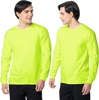 Fruit of the Loom Men's Eversoft Cotton Long Sleeve T-Shirts, 2 Pack