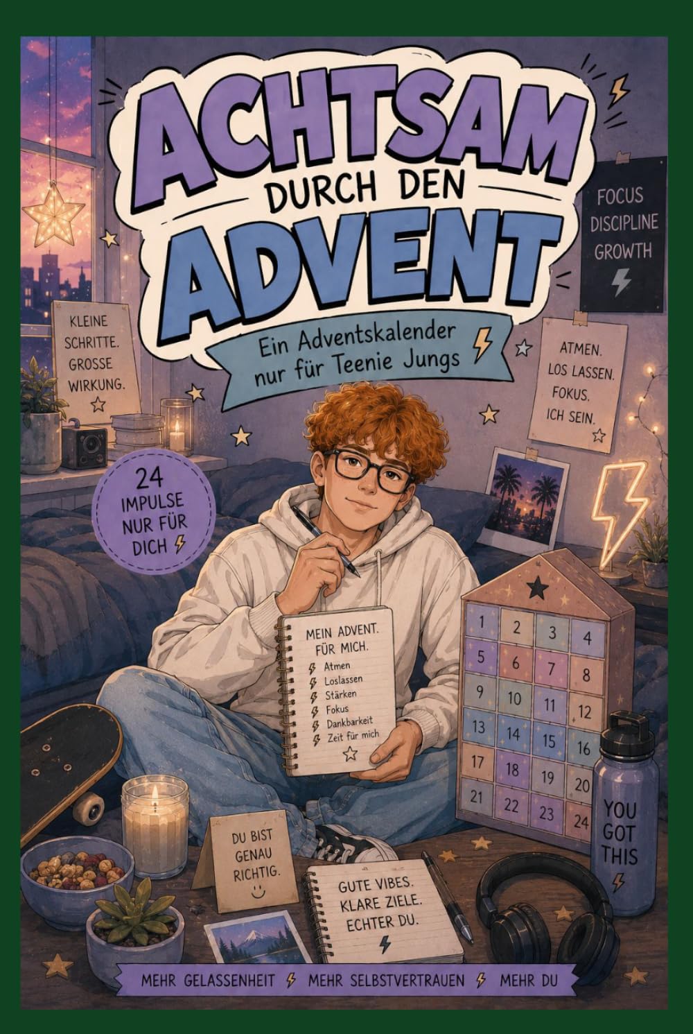 Achtsam durch den Advent - Ein Adventskalender nur für Teenie Jungs (Achtsamkeit-Adventskalender)
