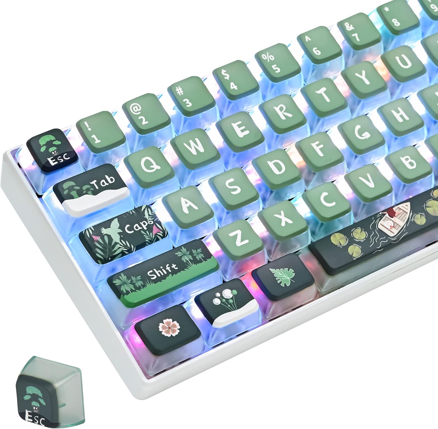 iTastatur Pudding Keycaps,118 Keycap Set keycaps 60 Percent, ASA ...
