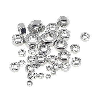 570PCS Metric M1-M10 304 Stainless Steel Hex Nuts Fasteners Kit
