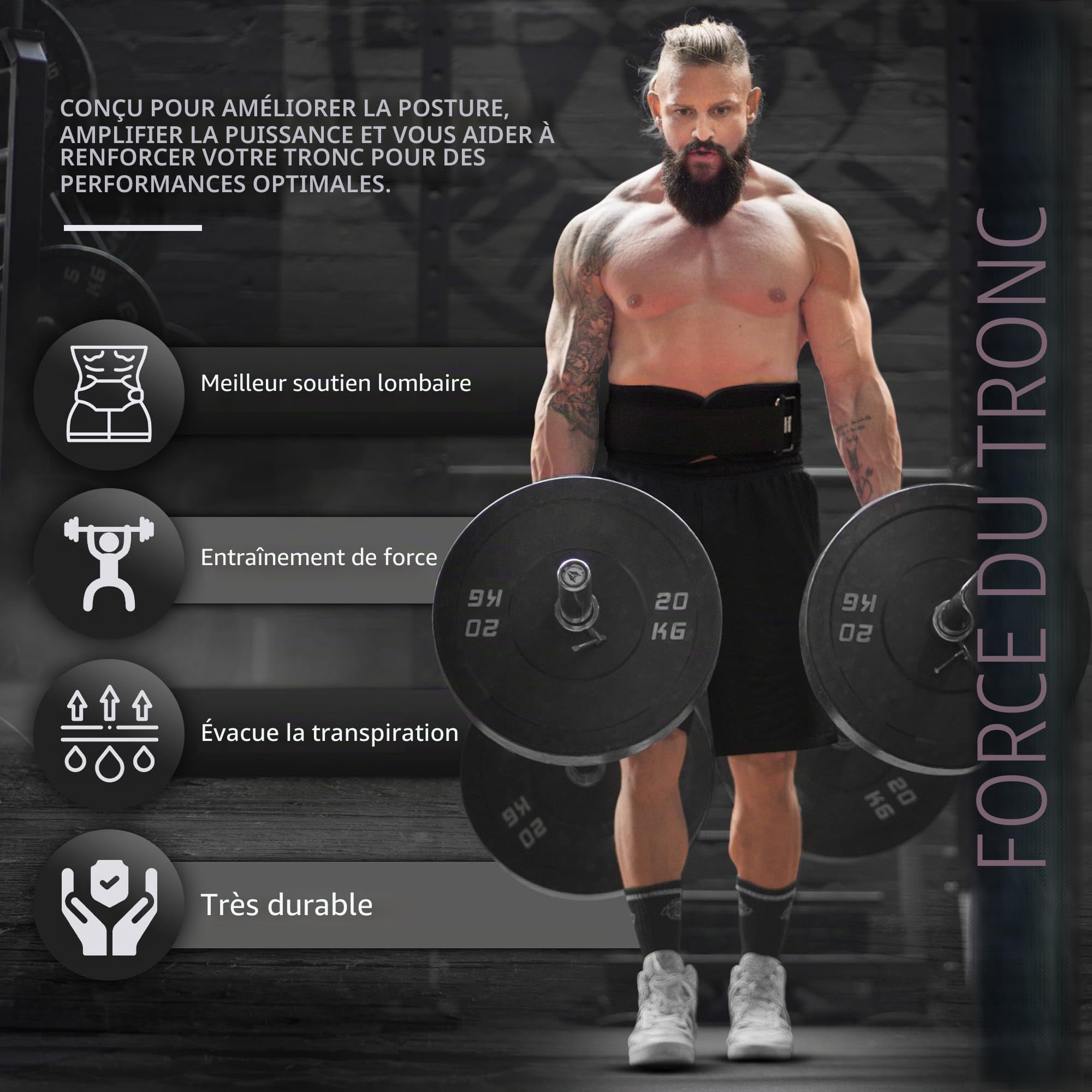 RDX Ceinture de Musculation, 6.5” Incurvée Rembourré Support Dos Lombaire, D'haltérophilie Exercises Ceinture de Levage, Bodybuilding Entraînement en Force Powerlifting Fitness Gym Belt, Hommes Femmes